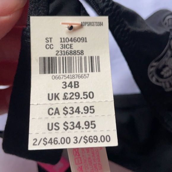 NWT PINK 34B underwire lightly padded tshirt bra - Picture 3 of 5